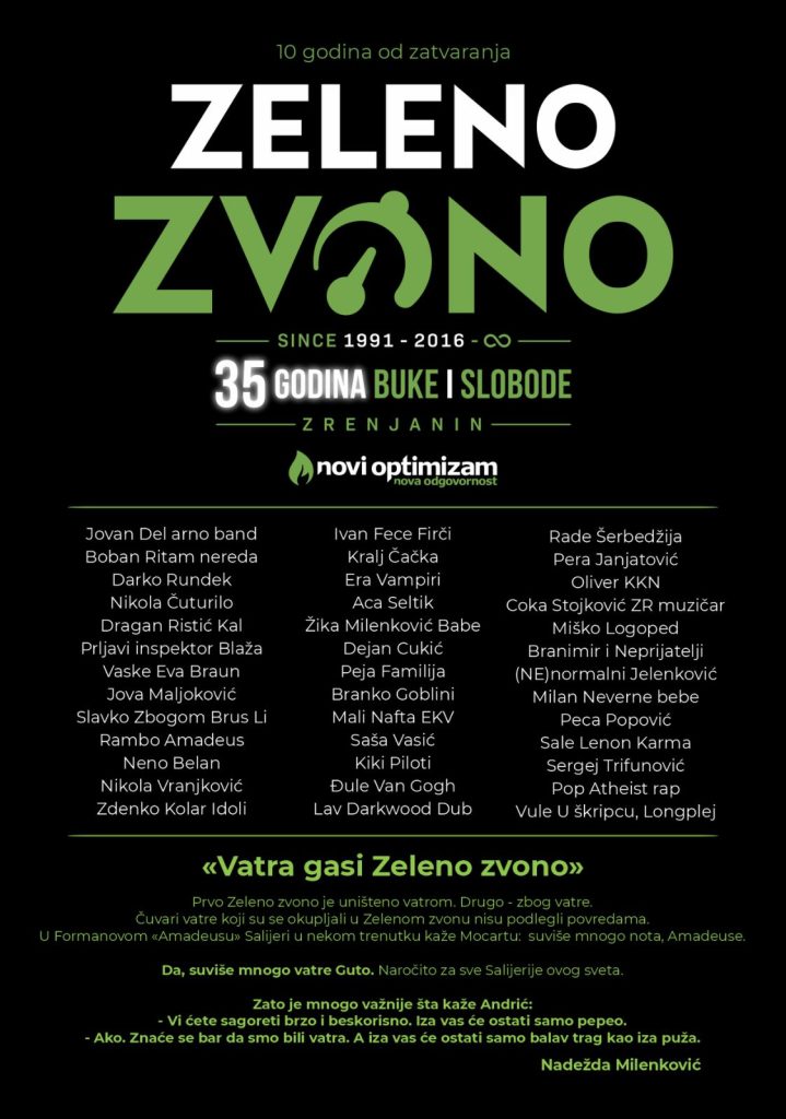 35 muzičara za 35 godina Zelenog Zvona